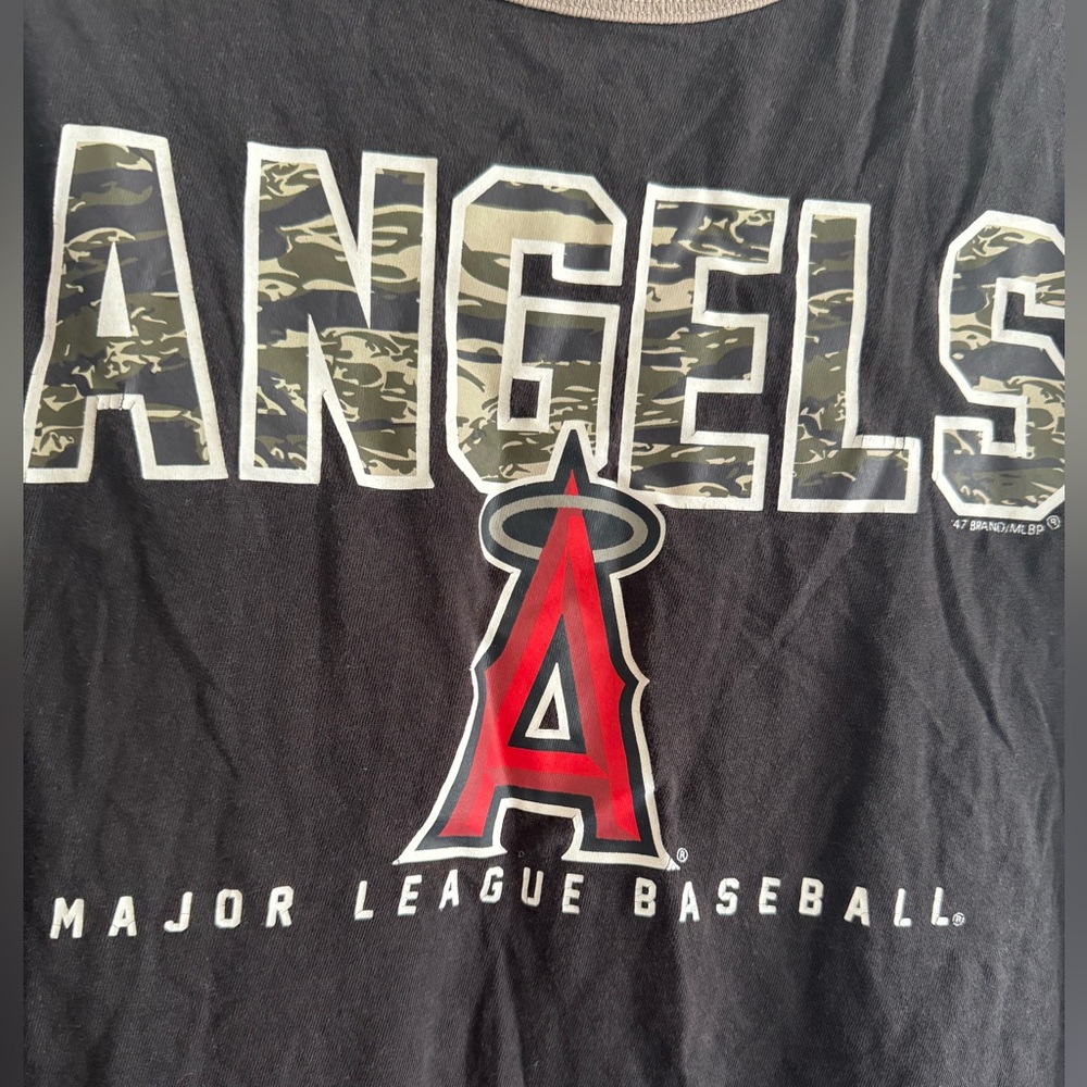 Forty Seven Brand Angels MLB Baseball Men’s Black Tank Top Size M - Picture 2 of 7